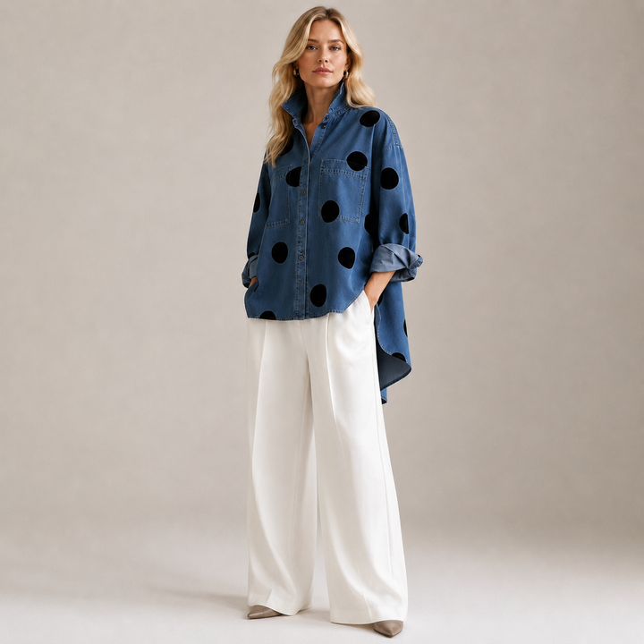 Drevante | Dotty Denim Overshirt