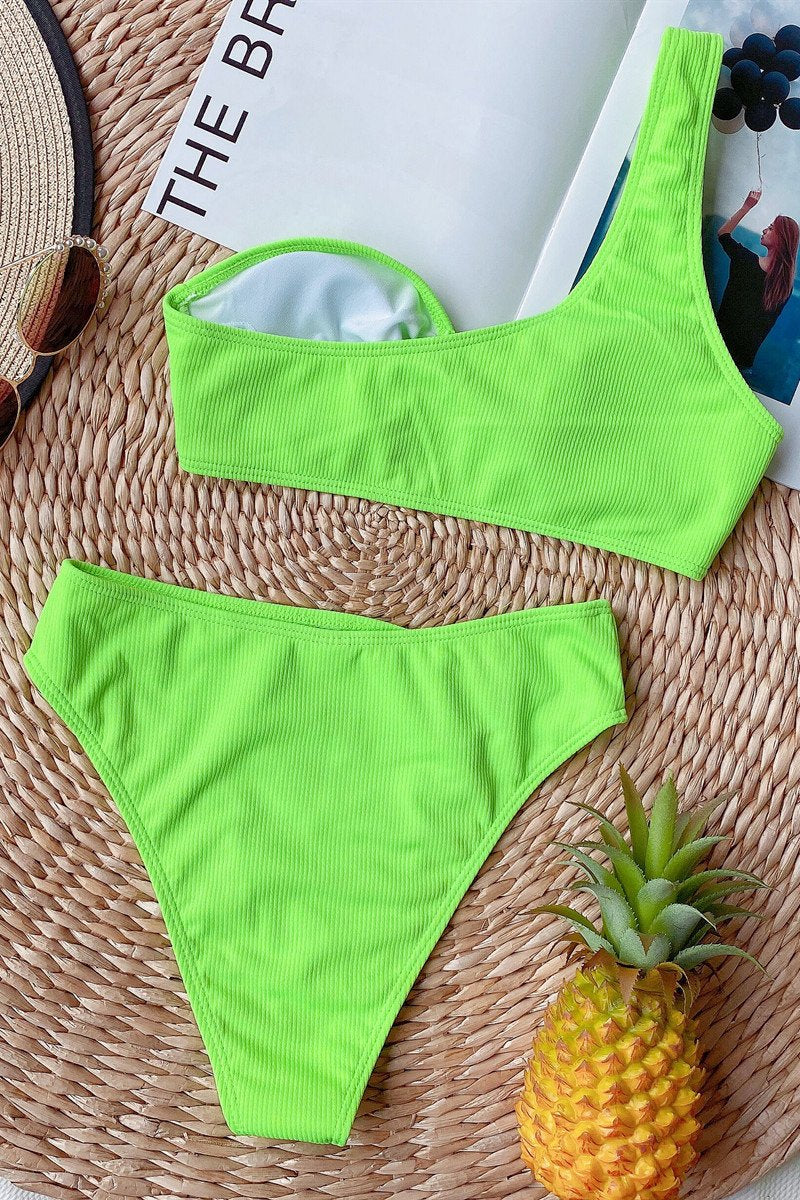 Bikini Diana – One Shoulder Top and High-Waisted Shaping Brief