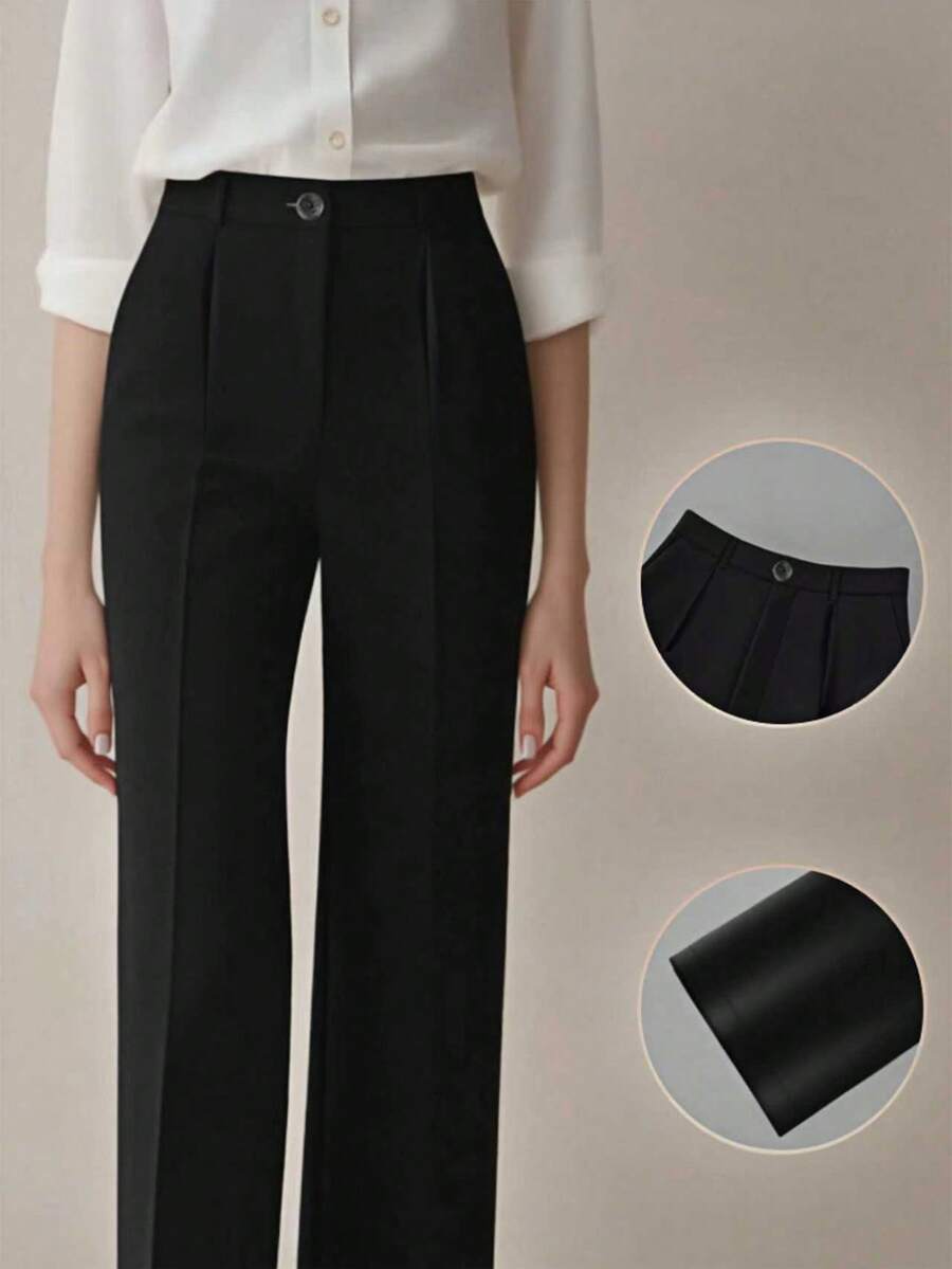 Women's Spring/Summer High-Waisted Suit Trousers