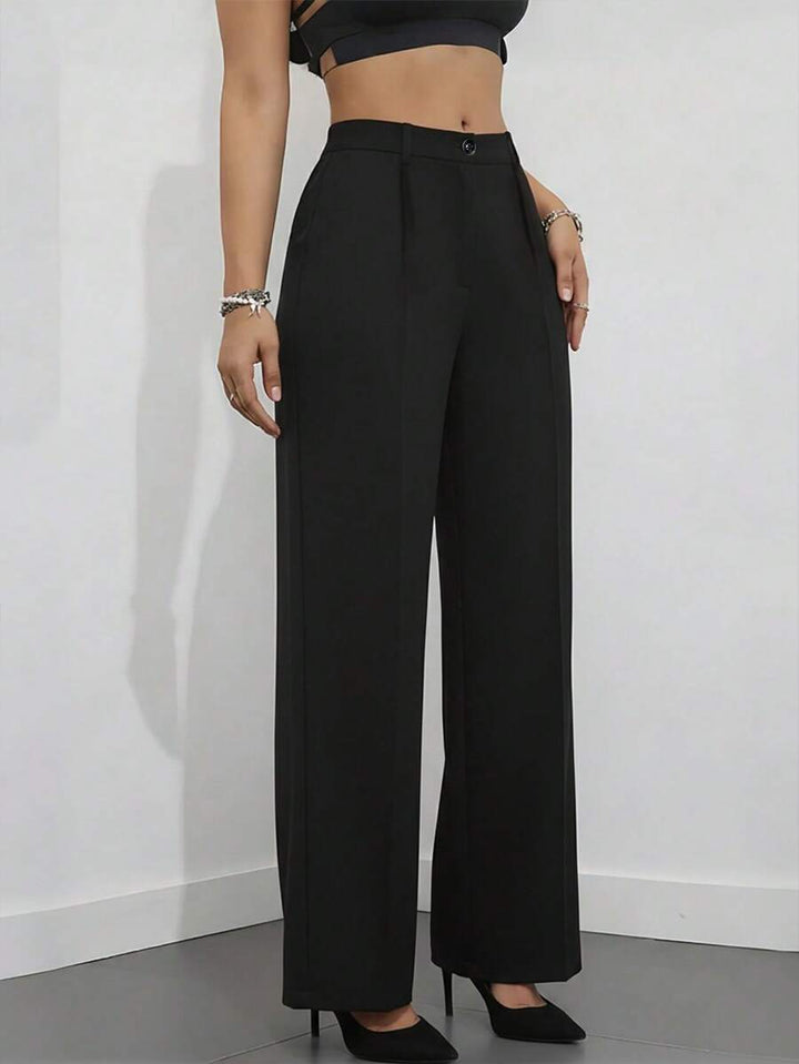 Women's Spring/Summer High-Waisted Suit Trousers