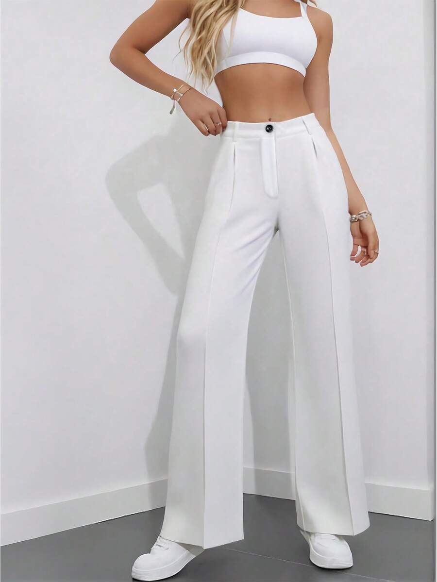 Women's Spring/Summer High-Waisted Suit Trousers