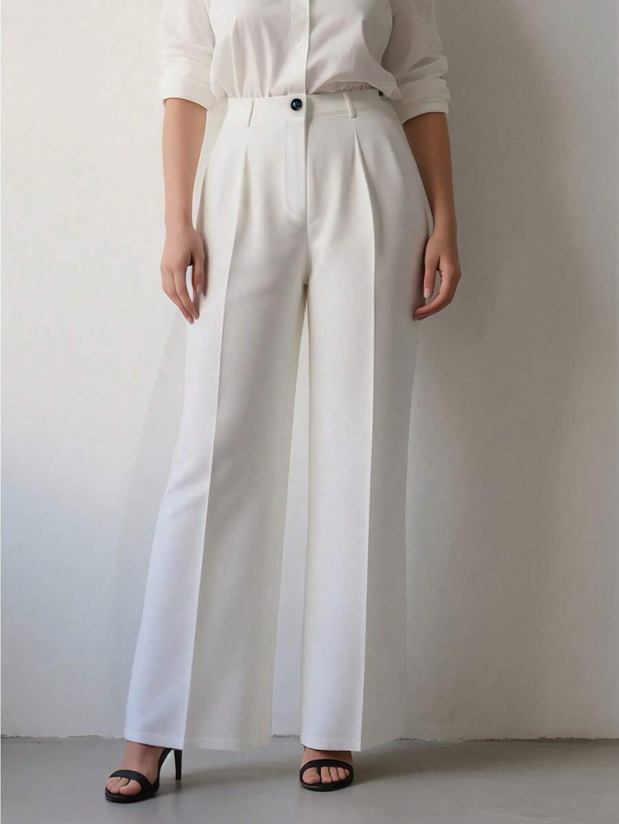 Women's Spring/Summer High-Waisted Suit Trousers
