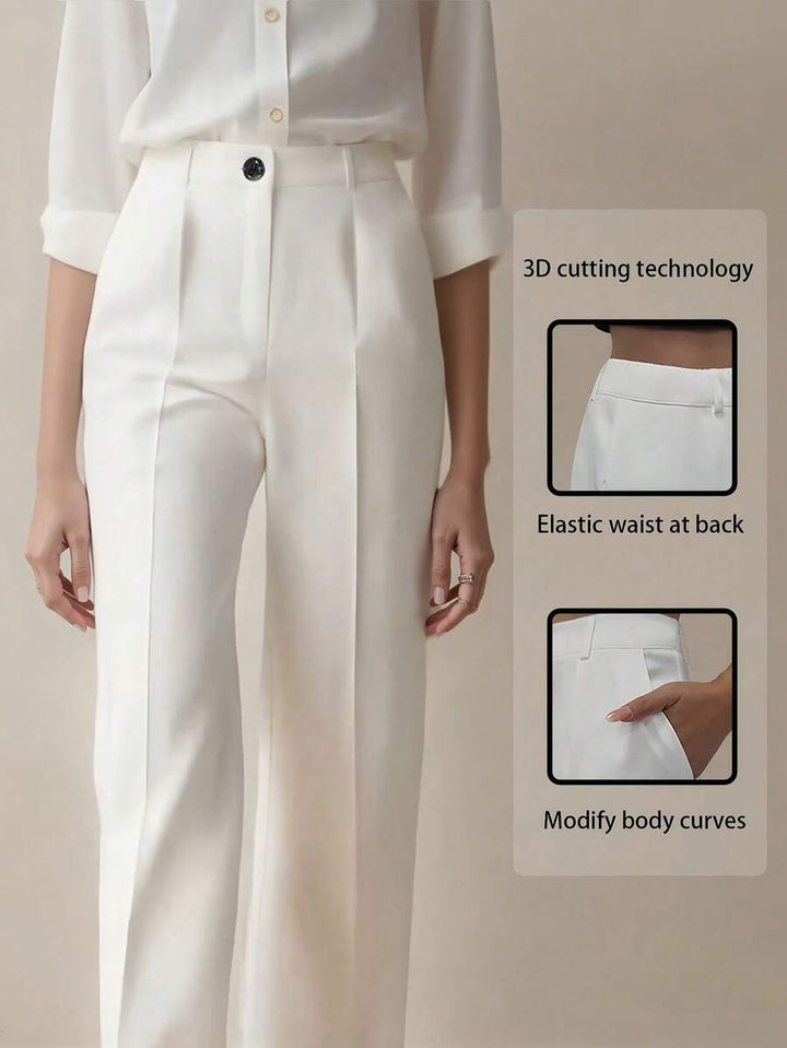 Women's Spring/Summer High-Waisted Suit Trousers