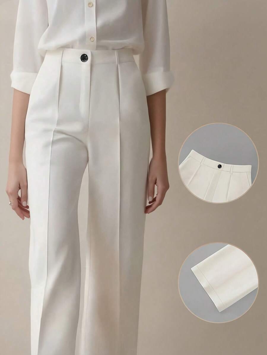 Women's Spring/Summer High-Waisted Suit Trousers