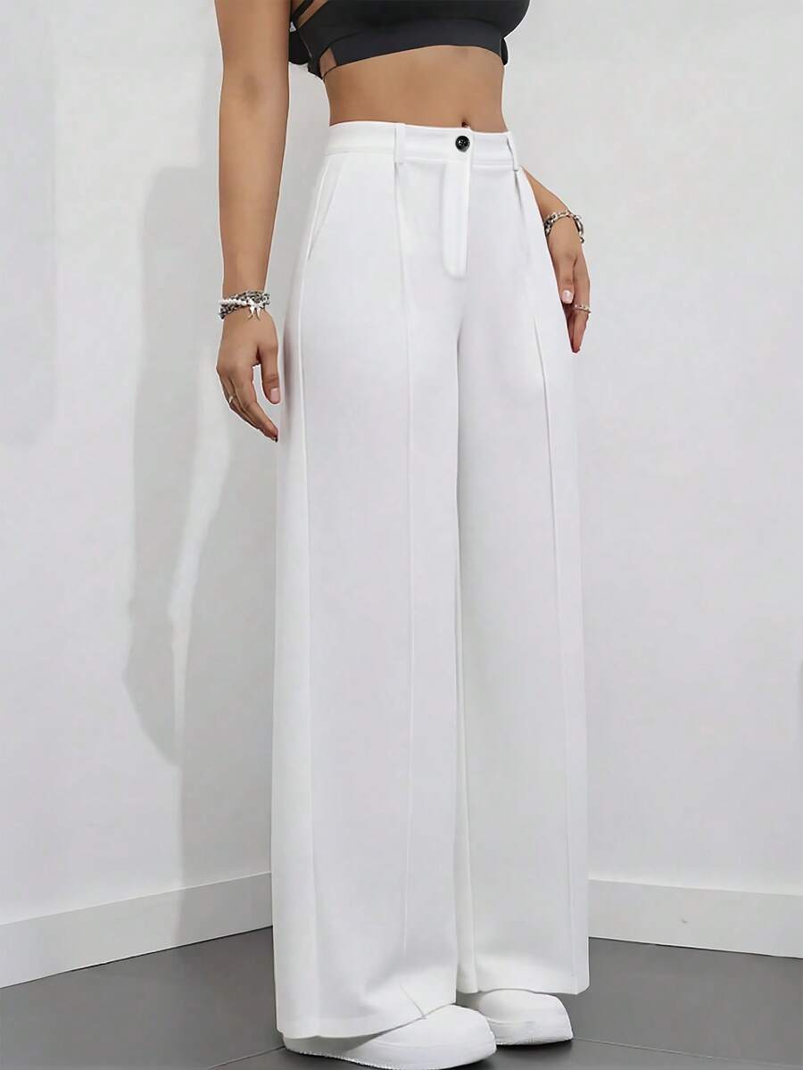 Women's Spring/Summer High-Waisted Suit Trousers