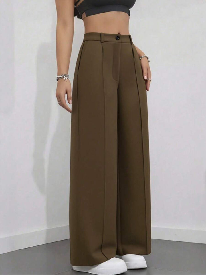 Women's Spring/Summer High-Waisted Suit Trousers