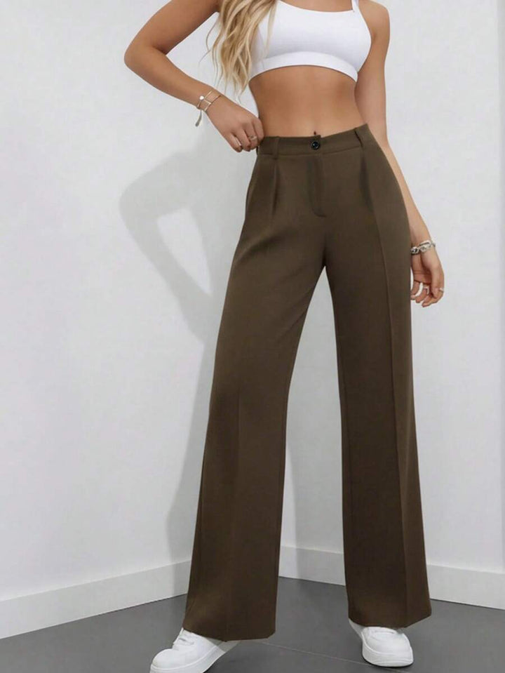 Women's Spring/Summer High-Waisted Suit Trousers