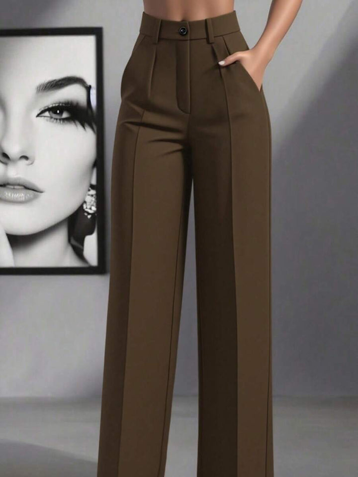 Women's Spring/Summer High-Waisted Suit Trousers