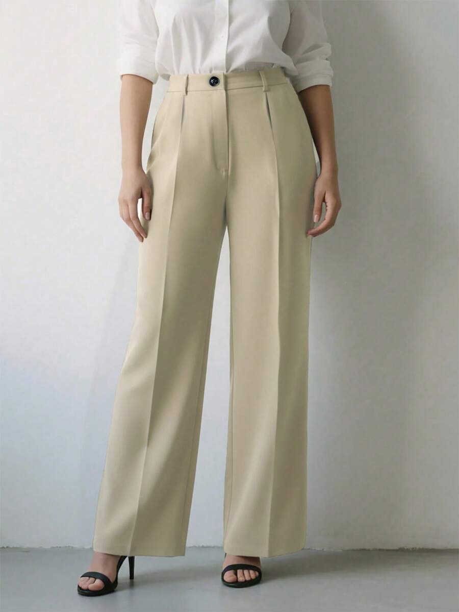 Women's Spring/Summer High-Waisted Suit Trousers