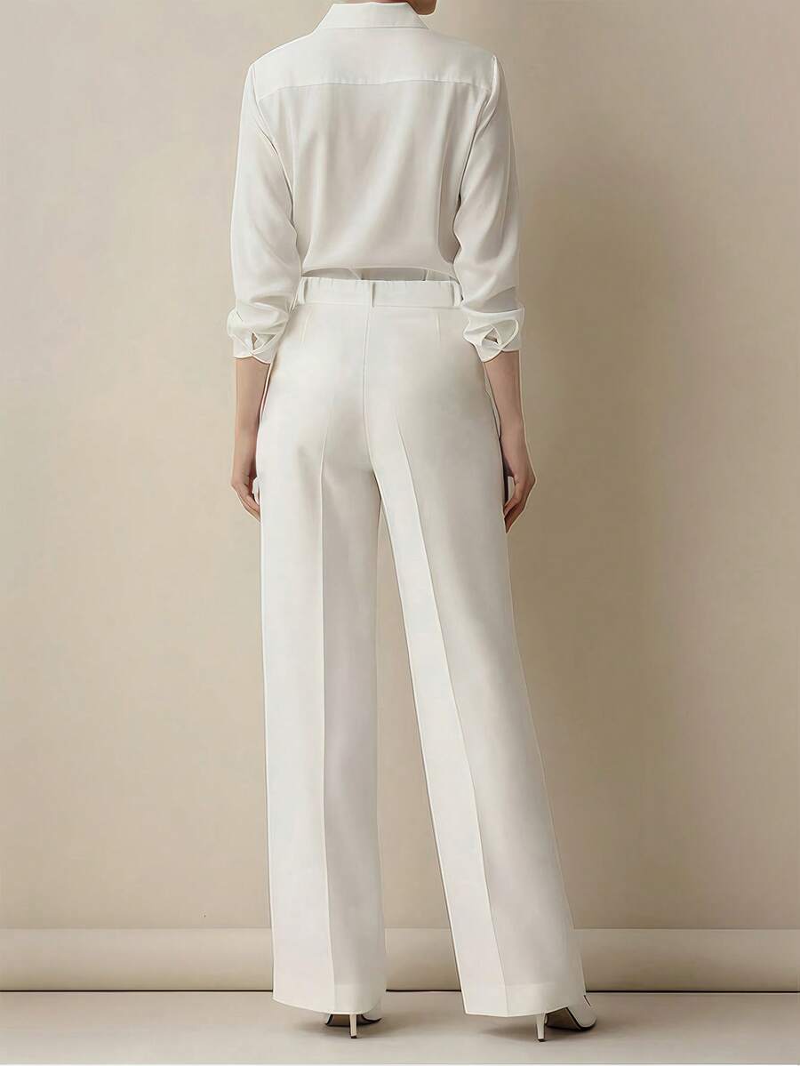 Women's Spring/Summer High-Waisted Suit Trousers