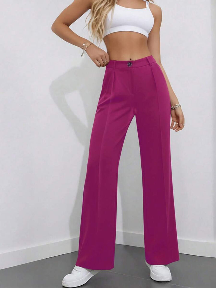 Women's Spring/Summer High-Waisted Suit Trousers