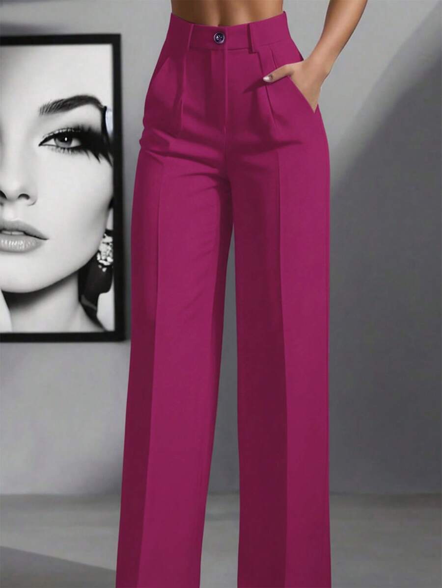 Women's Spring/Summer High-Waisted Suit Trousers