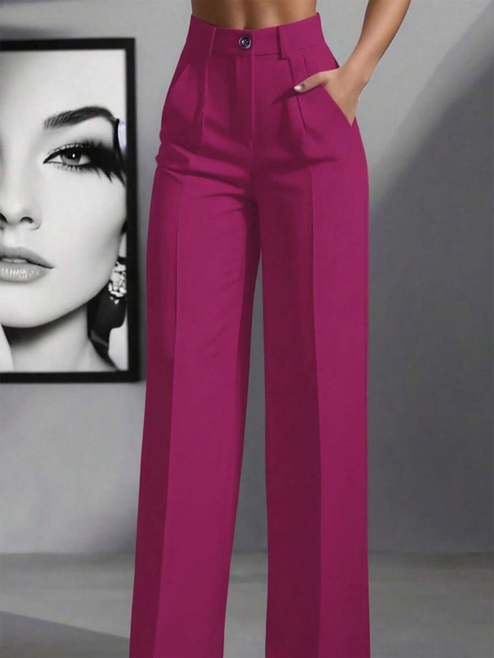 Women's Spring/Summer High-Waisted Suit Trousers