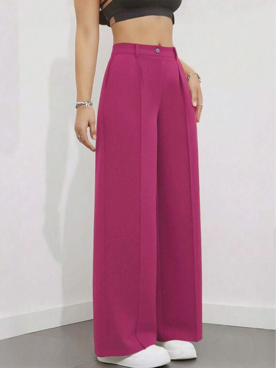 Women's Spring/Summer High-Waisted Suit Trousers