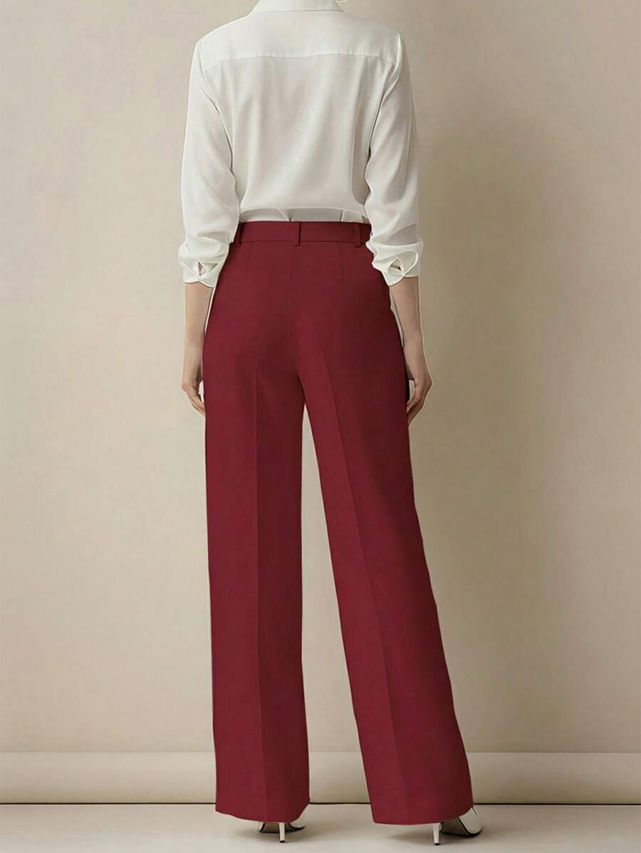 Women's Spring/Summer High-Waisted Suit Trousers