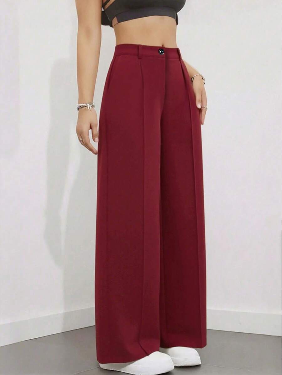 Women's Spring/Summer High-Waisted Suit Trousers