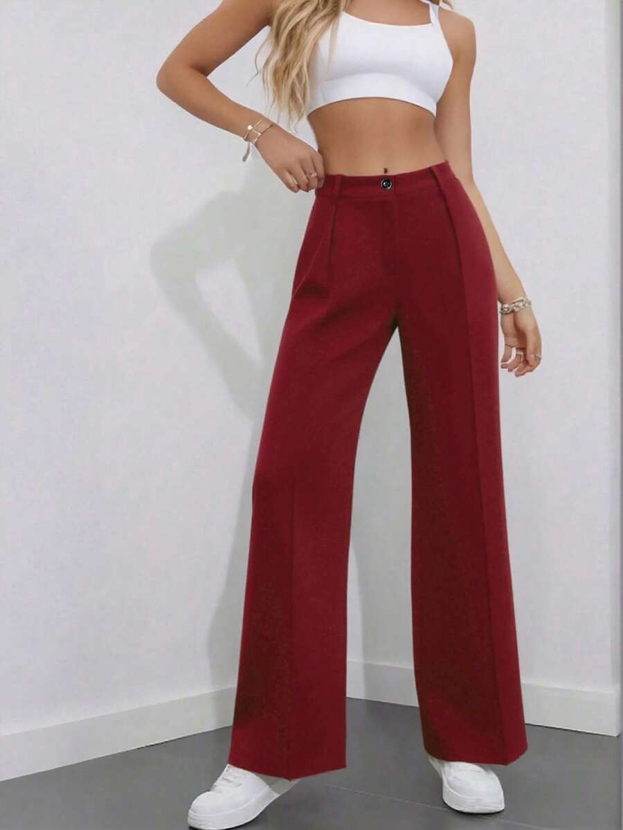 Women's Spring/Summer High-Waisted Suit Trousers