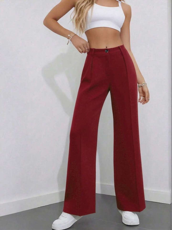Women's Spring/Summer High-Waisted Suit Trousers