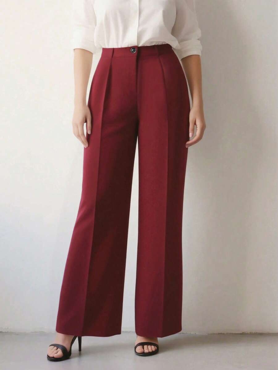 Women's Spring/Summer High-Waisted Suit Trousers