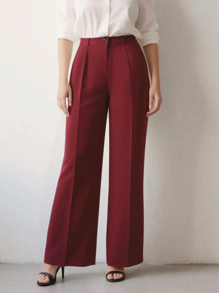 Women's Spring/Summer High-Waisted Suit Trousers