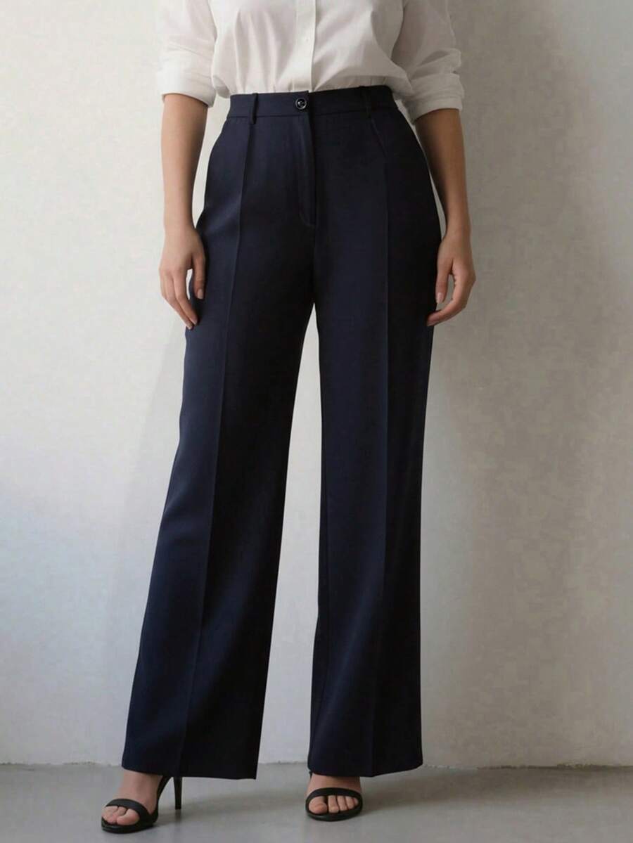 Women's Spring/Summer High-Waisted Suit Trousers
