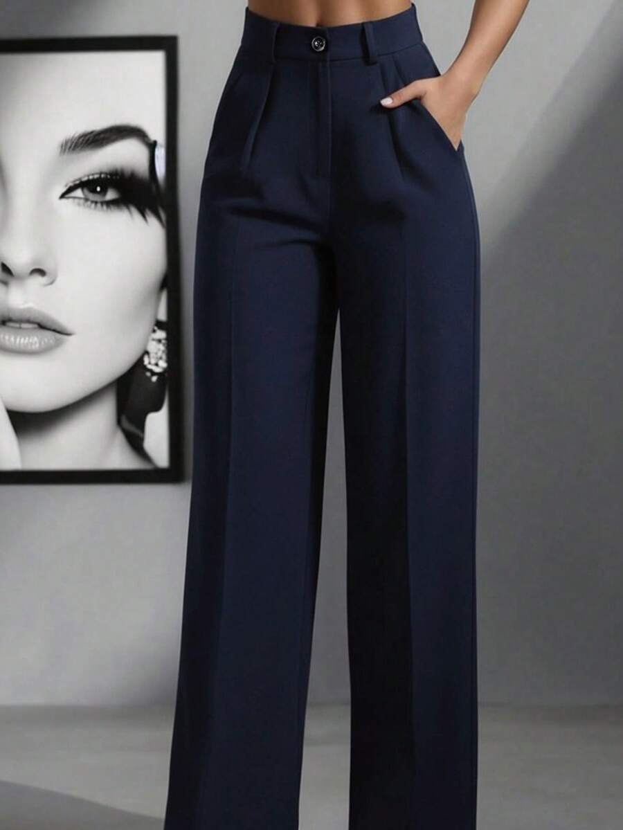 Women's Spring/Summer High-Waisted Suit Trousers