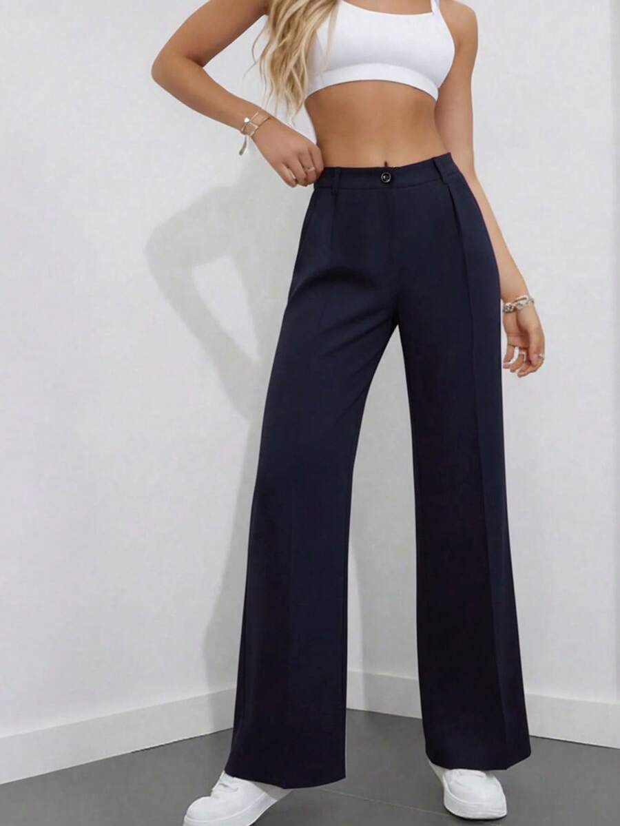 Women's Spring/Summer High-Waisted Suit Trousers