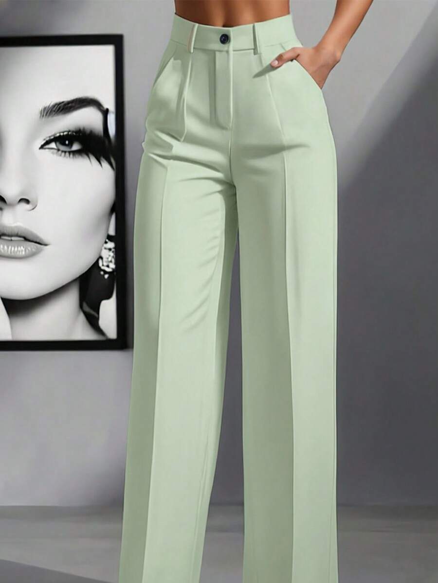 Women's Spring/Summer High-Waisted Suit Trousers