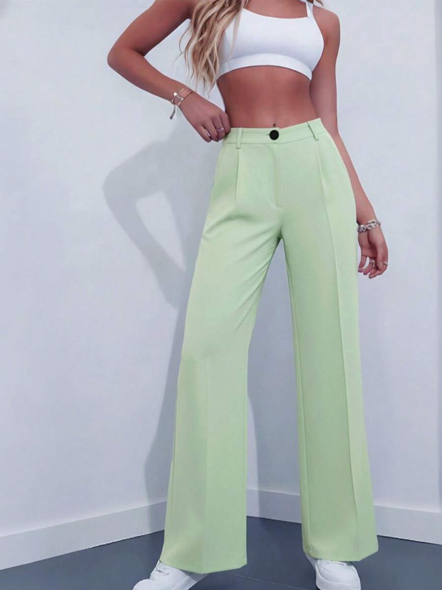 Women's Spring/Summer High-Waisted Suit Trousers