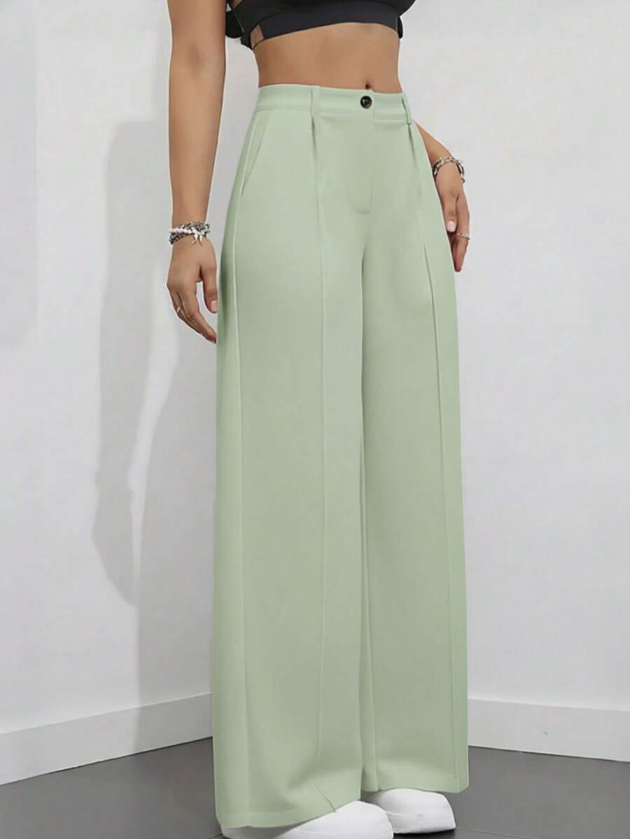 Women's Spring/Summer High-Waisted Suit Trousers