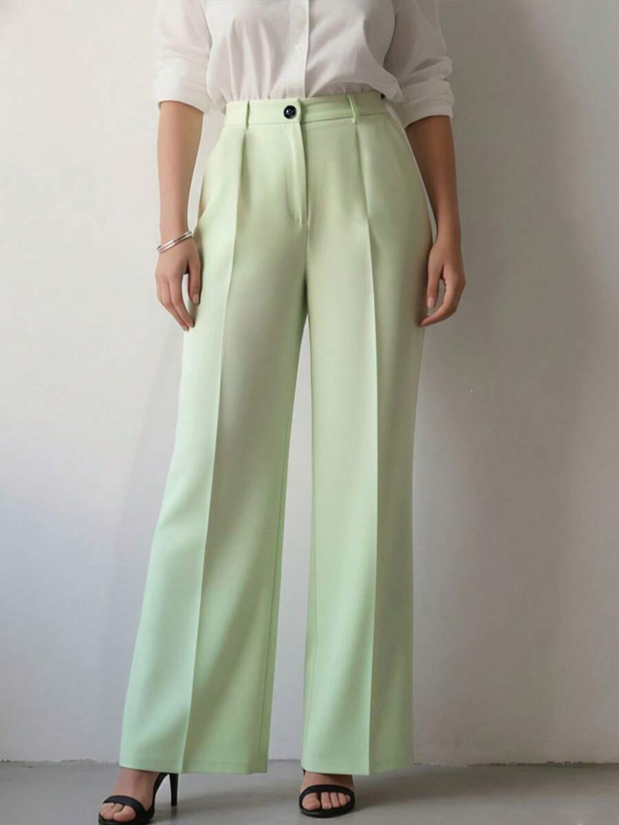 Women's Spring/Summer High-Waisted Suit Trousers