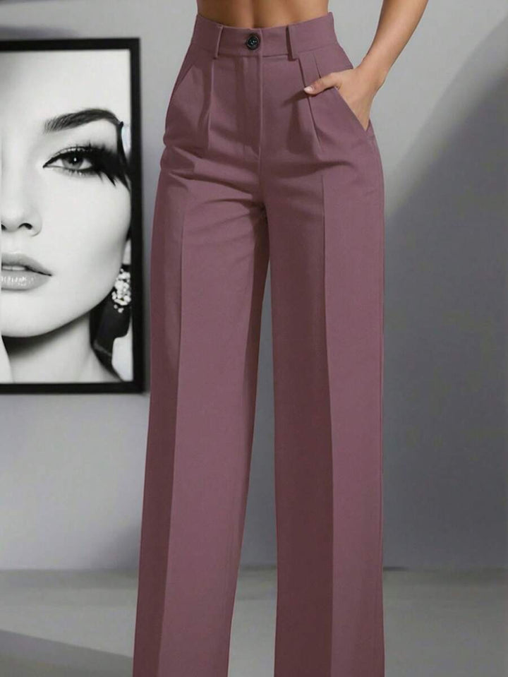 Women's Spring/Summer High-Waisted Suit Trousers