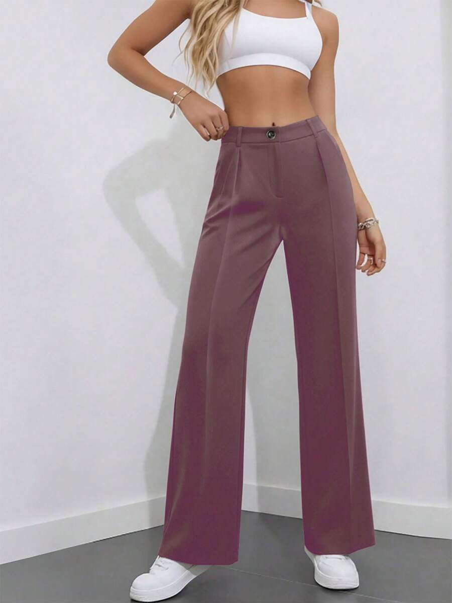 Women's Spring/Summer High-Waisted Suit Trousers
