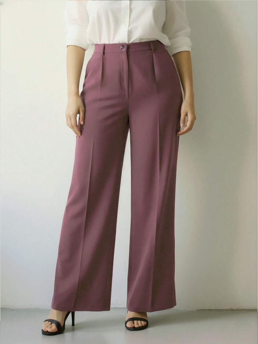 Women's Spring/Summer High-Waisted Suit Trousers