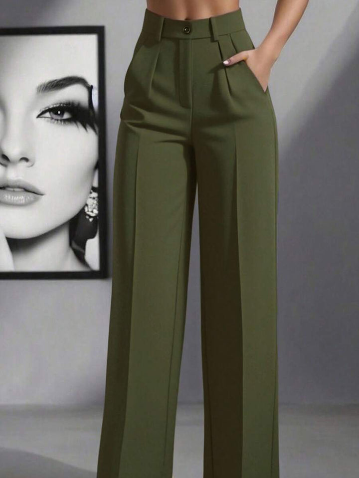 Women's Spring/Summer High-Waisted Suit Trousers