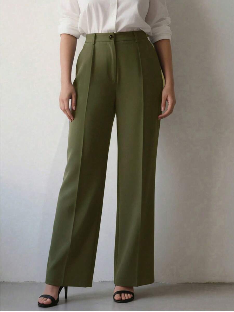 Women's Spring/Summer High-Waisted Suit Trousers