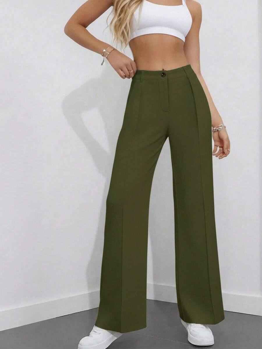 Women's Spring/Summer High-Waisted Suit Trousers