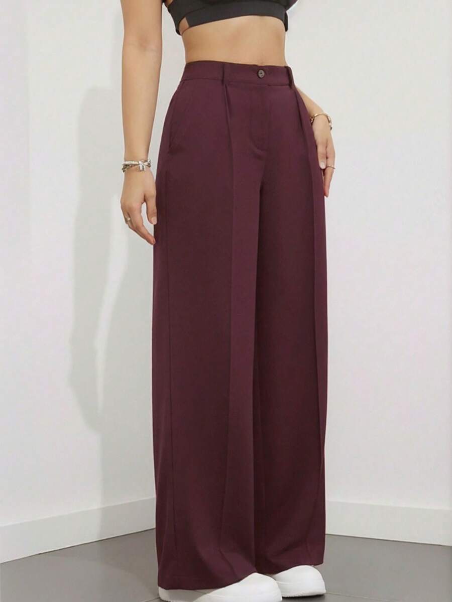 Women's Spring/Summer High-Waisted Suit Trousers