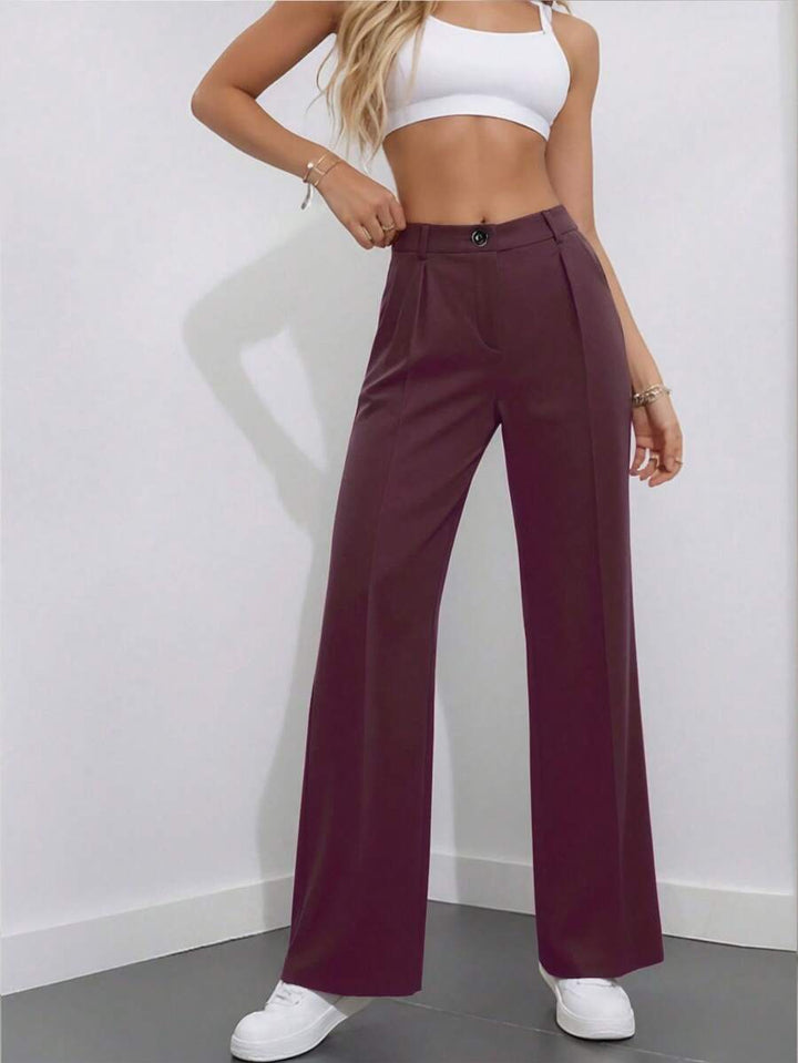 Women's Spring/Summer High-Waisted Suit Trousers