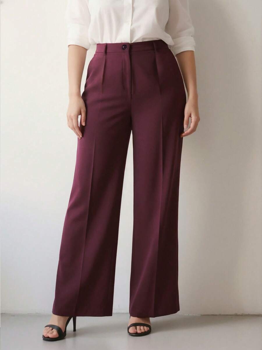 Women's Spring/Summer High-Waisted Suit Trousers