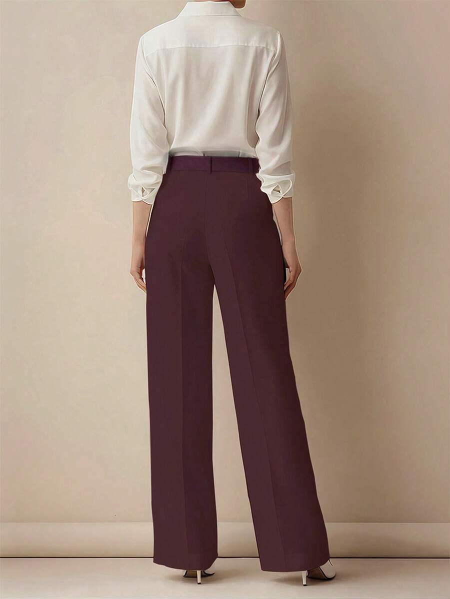 Women's Spring/Summer High-Waisted Suit Trousers