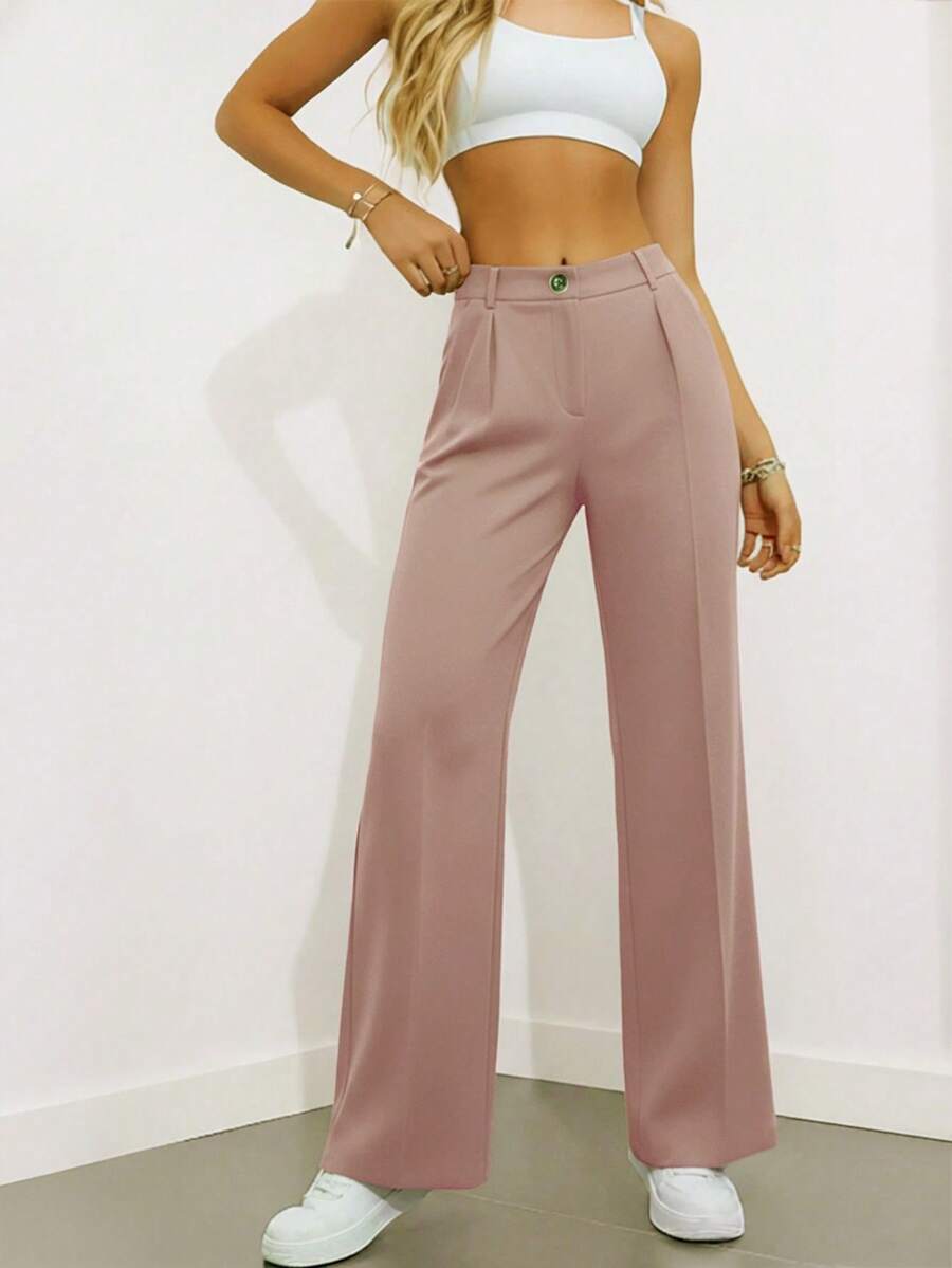 Women's Spring/Summer High-Waisted Suit Trousers