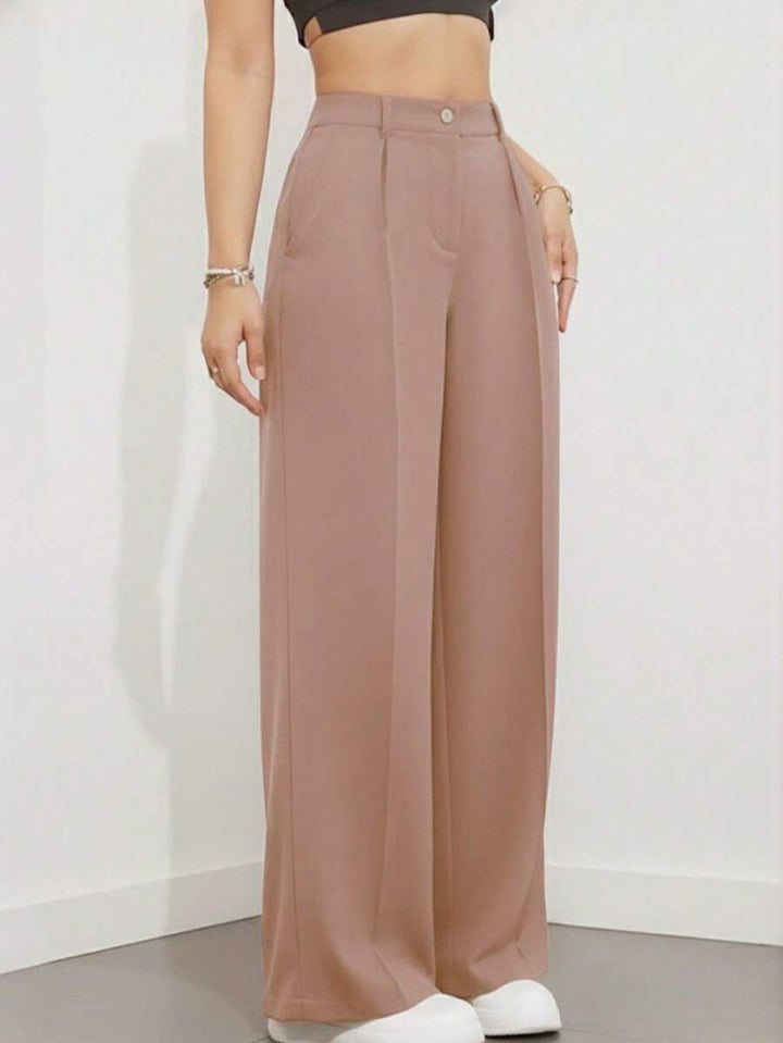 Women's Spring/Summer High-Waisted Suit Trousers