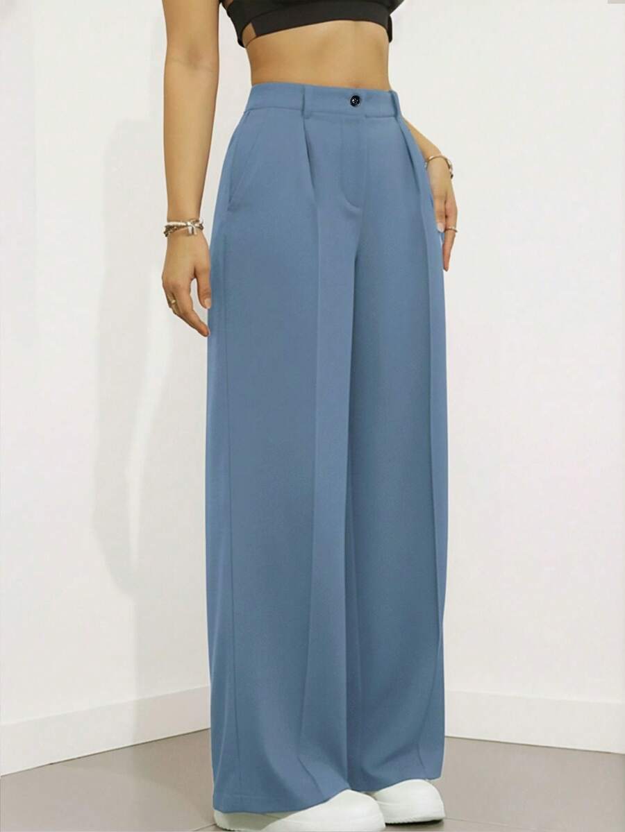 Women's Spring/Summer High-Waisted Suit Trousers