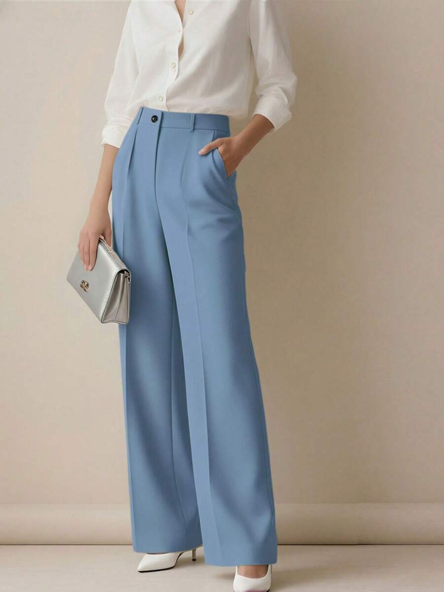 Women's Spring/Summer High-Waisted Suit Trousers