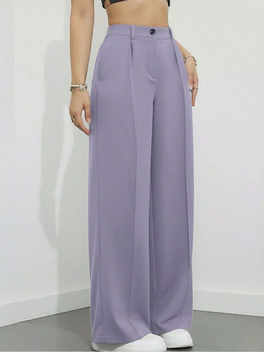 Women's Spring/Summer High-Waisted Suit Trousers
