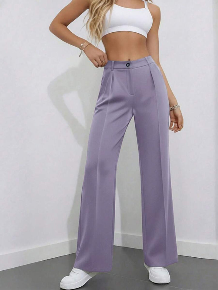 Women's Spring/Summer High-Waisted Suit Trousers