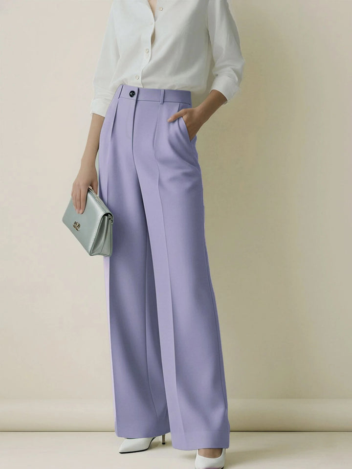 Women's Spring/Summer High-Waisted Suit Trousers