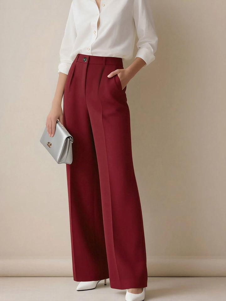 Women's Spring/Summer High-Waisted Suit Trousers