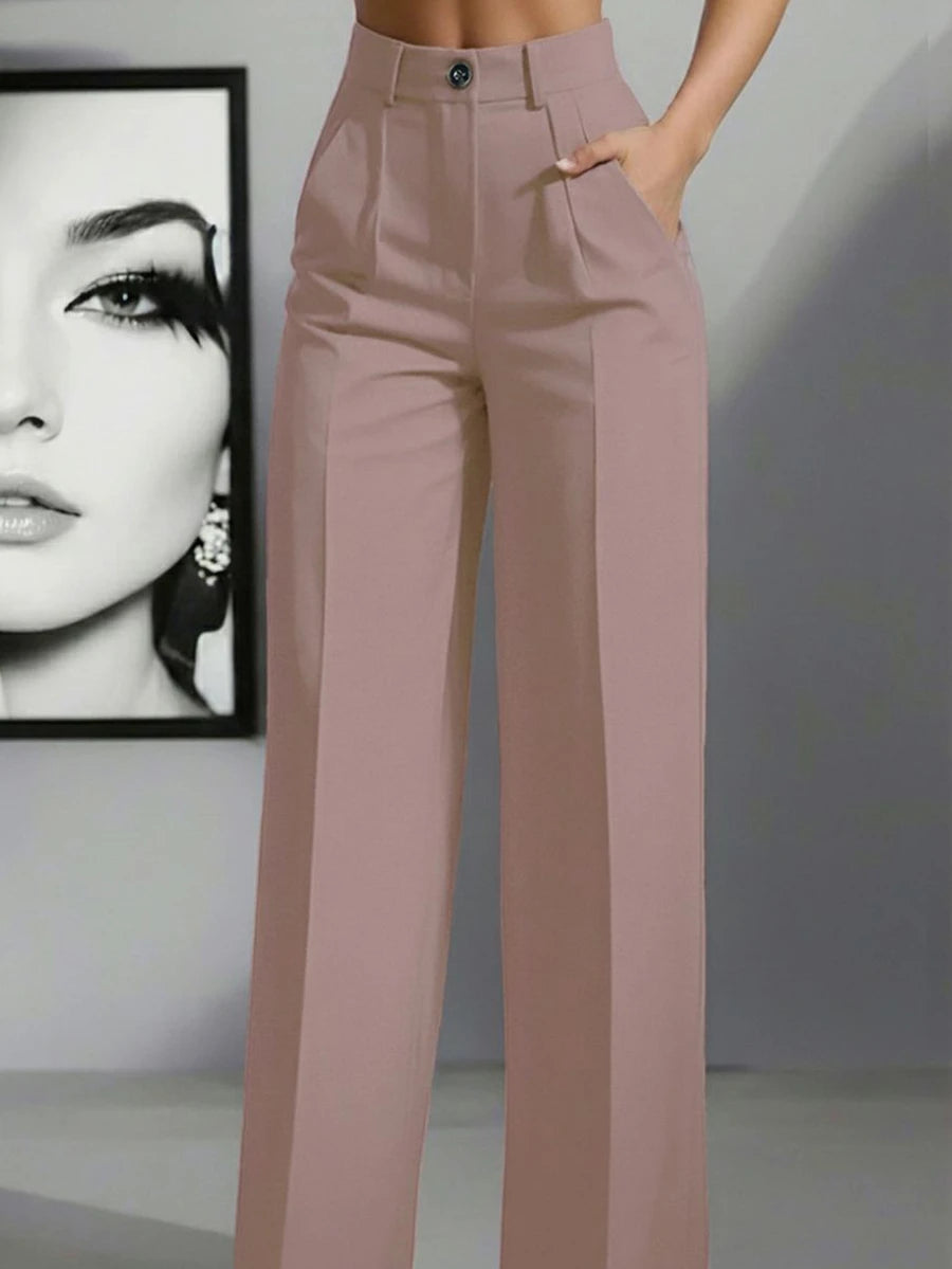 Women's Spring/Summer High-Waisted Suit Trousers